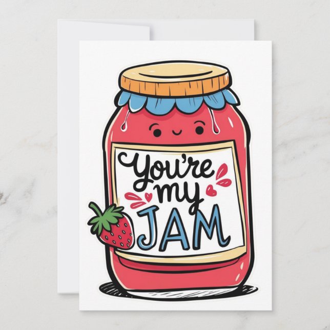 Festiva Eres mi tarjeta personalizada de mermelada (Anverso)