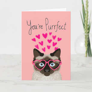 Festiva Eres Purrfect - tarjeta de lentes de corazón para 