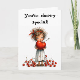 Festiva Eres Tarjeta en Blanco Especial de Cereza