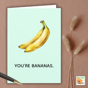 Festiva ERES una tarjeta graciosa de BANANAS para cualquie