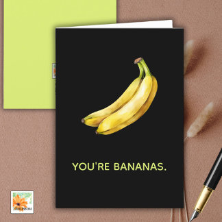 Festiva ERES una tarjeta graciosa de BANANAS para cualquie
