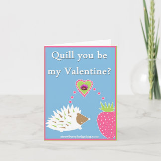 Festiva Erizo de la tarjeta del día de San Valentín