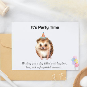 Festiva Es la tarjeta de cumpleaños a tiempo Fiesta con He