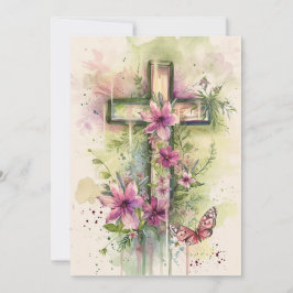 Festiva Es Tarjeta De Saludo De Cruz De Risen, Feliz Pascu