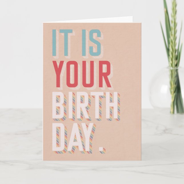 Festiva Es tu cumpleaños - tarjeta de cumpleaños divertida (Anverso)