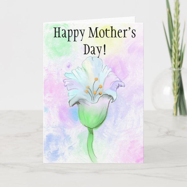 Festiva Es una flor - ¡¡creo!! Tarjeta del día de la madre (Anverso)