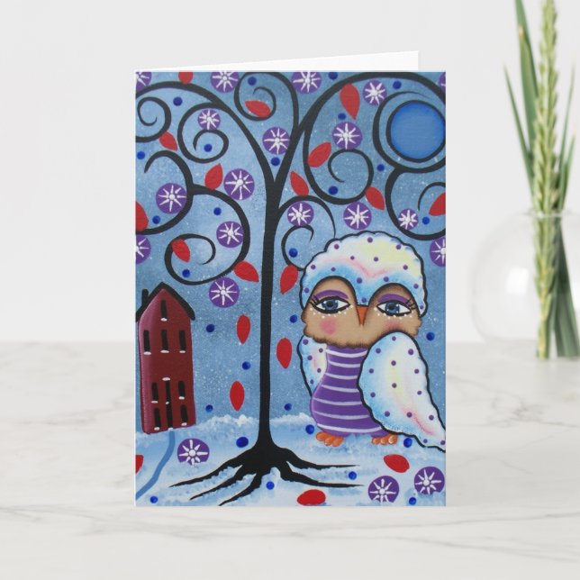 Festiva Escama de la nieve del ARTE POPULAR POR la tarjeta (Anverso)