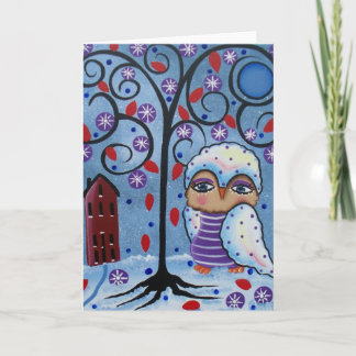 Festiva Escama de la nieve del ARTE POPULAR POR la tarjeta