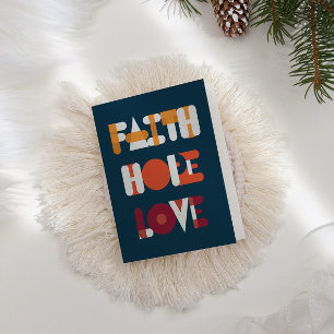 Festiva Escritura moderna Fe Esperanza Amo Tarjeta de Foto