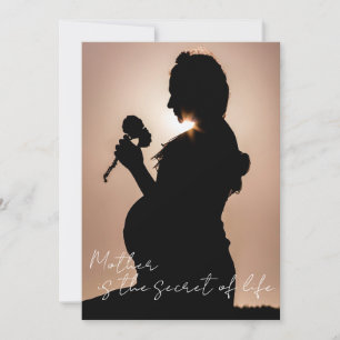 Festiva Escritura moderna y tarjeta fotográfica para madre