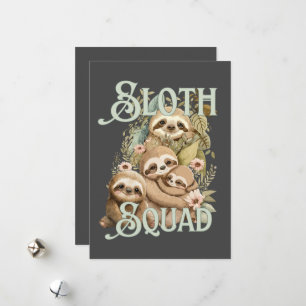 Festiva Escuadrón eslovaco, adorable tarjeta de felicitaci