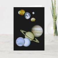 Espacio de la tarjeta de la Sistema Solar - regalo