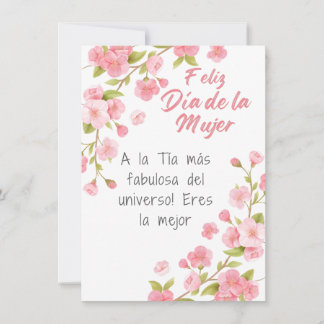 Festiva Español - Tarjeta del Día de la Mujer Tía Feliz