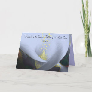 Festiva Esperanza cristiana de la tarjeta de pascua en su