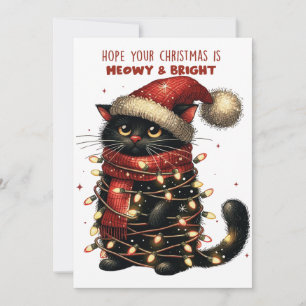 Festiva Espero que tus Navidades tengan una tarjeta de Meo