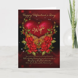 Festiva Esposa, Tarjeta El día de San Valentín Con Corazón