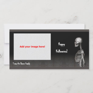 Festiva Esqueleto - tarjeta de la foto de Halloween