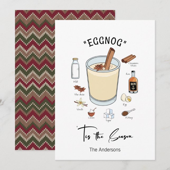 Festiva Esta es la tarjeta de vacaciones Eggnog de tempora (Anverso / Reverso)