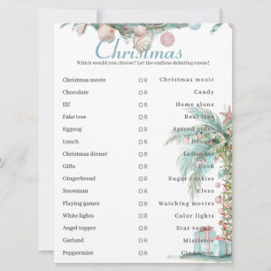 Festiva Esta o aquella tarjeta de juego de Navidades coste