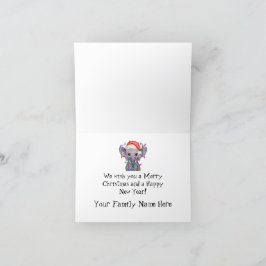 Festiva Esta tarjeta de Navidades elefantes