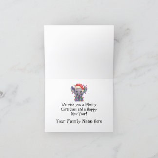 Festiva Esta tarjeta de Navidades elefantes