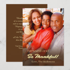 Festiva Estar agradecido. Tarjeta fotográfica de Personali