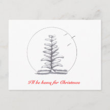 Estaré en casa para Navidades... postal