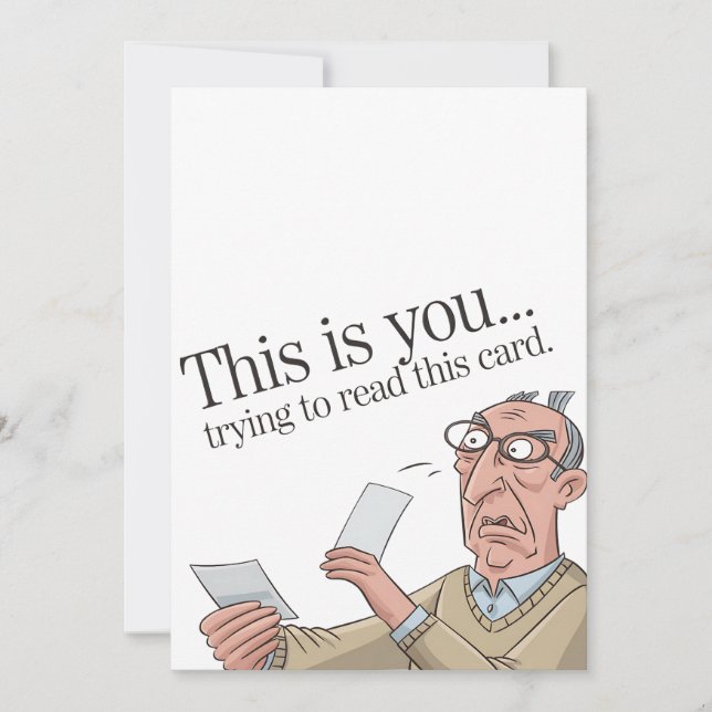 Festiva Este Eres Tú Intentando Leer Esta Tarjeta Divertid (Anverso)