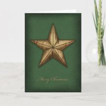 Estrella De La Tarjeta De navidades En Verde
