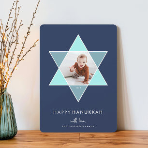 Festiva Estrella del Mosaico   Tarjeta fotográfica Hanukka
