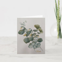 Festiva Eucalyptus deja tarjeta de saludo