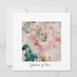 Festiva Explosión de tarjeta de vacaciones plana de cuadra