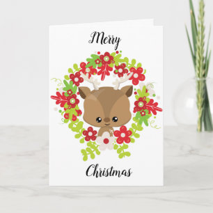 Festiva Extraña tarjeta de Navidades de la dieta animal