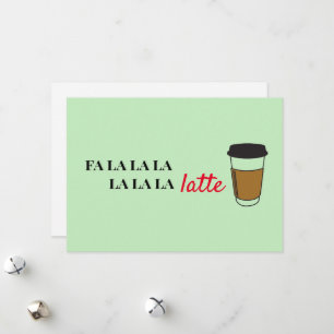 Festiva Fa la latte Funny Cafe tarjeta de vacaciones de ne