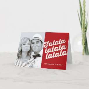Festiva Falalalala Navidades Foto Tarjeta de felicitación 