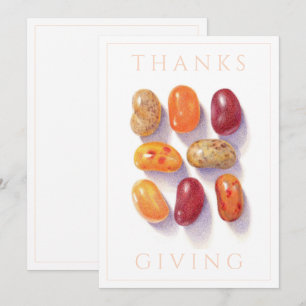 Festiva FALL JELLY BEANS 5x7 Tarjeta plana de Acción de Gr
