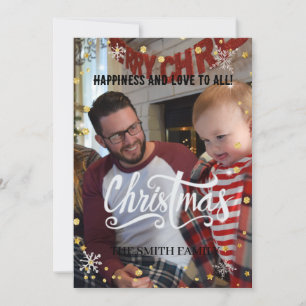 Festiva Familia de Navidad, bebé Santa Claus Tarjeta de va