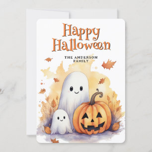 Festiva Fantasmas Jack O’Lanterns Cuentan feliz tarjeta de