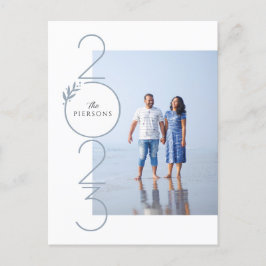 Festiva Fecha apilada Año nuevo postal vertical