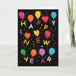 Festiva Felices Año Nuevo de tarjeta de felicitaciones