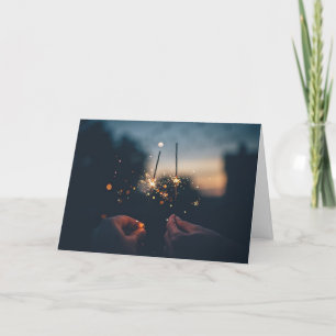 Festiva Felices Año Nuevo románticas de tarjeta (lustre)