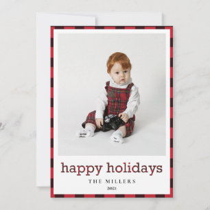 Festiva Felices Fiestas, Búfalo Jugado Tarjeta de Fotograf