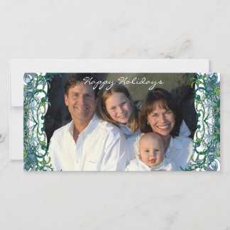 Festiva Felices Fiestas Retro Lime Trees tarjeta de foto f