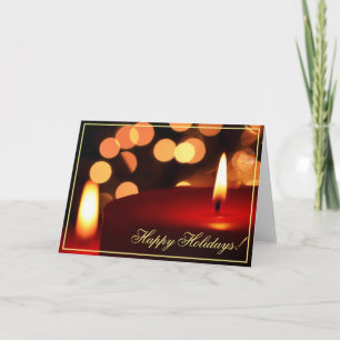 Festiva Felices Fiestas Tarjeta de Felicitación con Luces