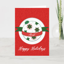Felices Fiestas Tarjeta de Felicitación Tía Adorno