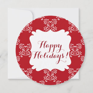 Festiva Felices Fiestas, Tarjeta de Navidades Elegantes en