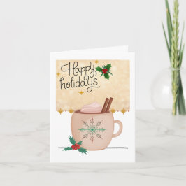 Festiva Felices fiestas- Tarjeta de saludo de temporada