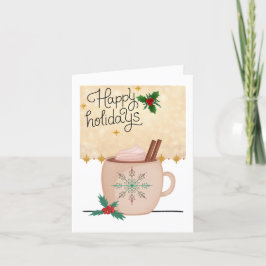 Festiva Felices fiestas- Tarjeta de saludo de temporada