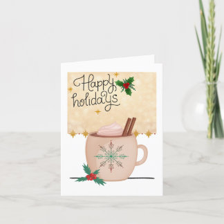 Festiva Felices fiestas- Tarjeta de saludo de temporada