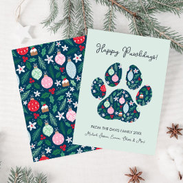 Festiva Felices Pawlidays Tarjeta de vacaciones con arte d